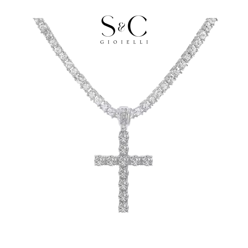 Collana Tennis + Croce - S&C™