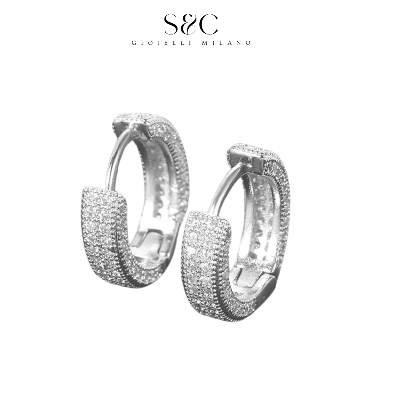 Orecchini Pavè Square - S&C™