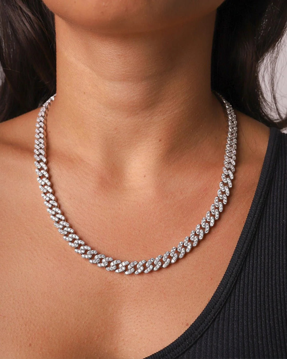 Collana Cubana Ice Moissanite 8mm - S&C™