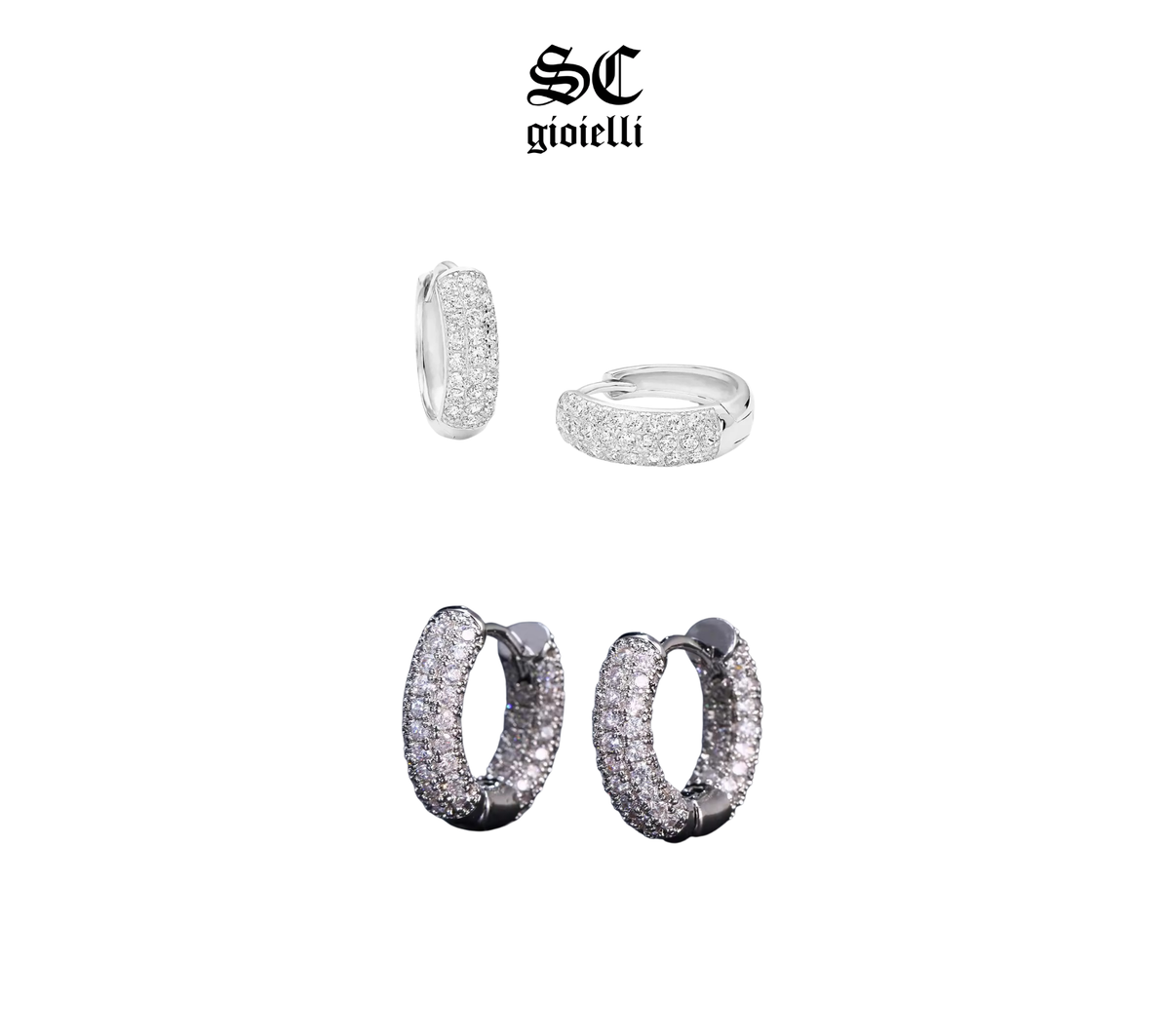 Combo Orecchini Circle + Pavè - S&C™