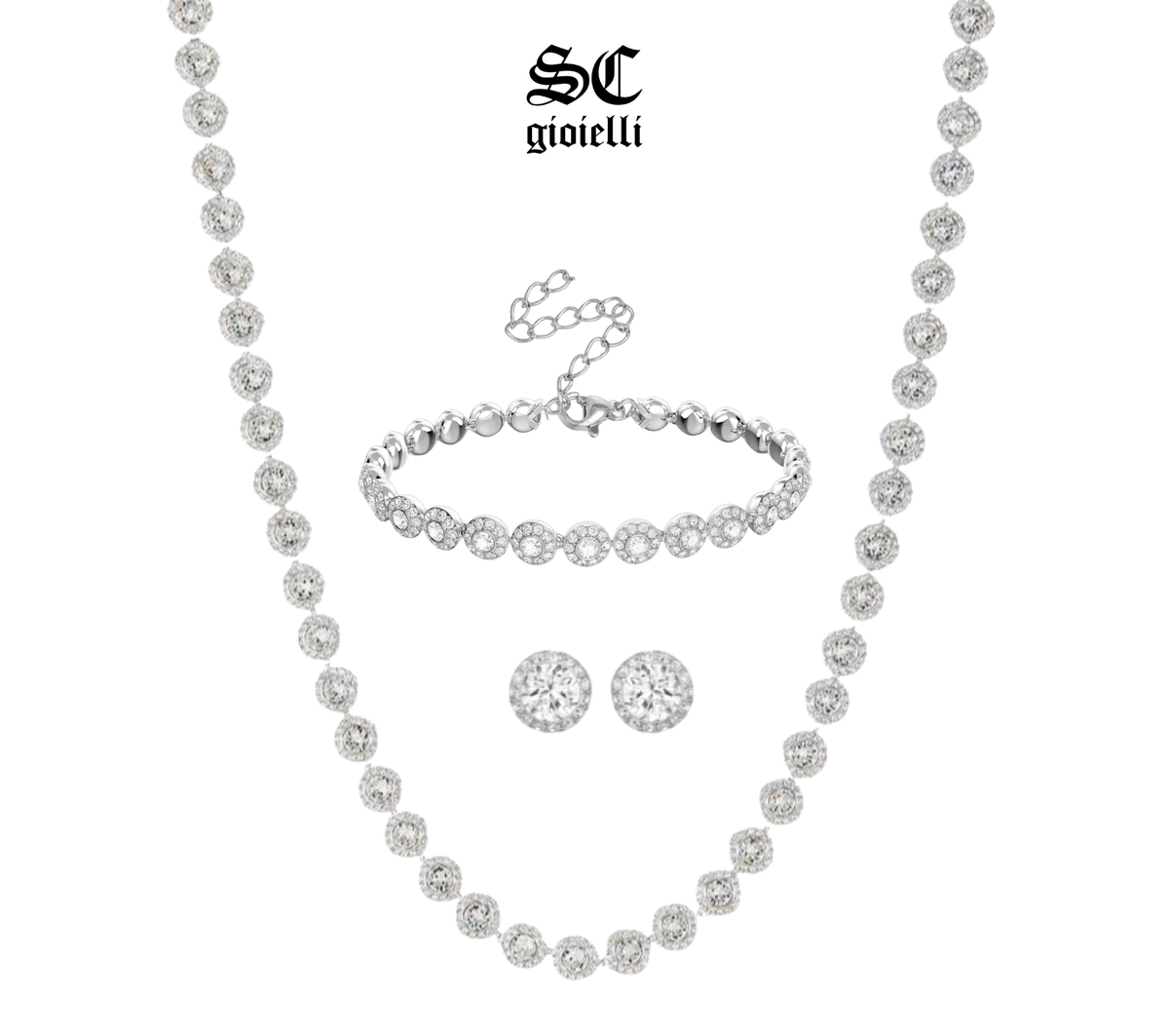 Set Tennis "Angelic" Collana | bracciale | orecchini - S&C™